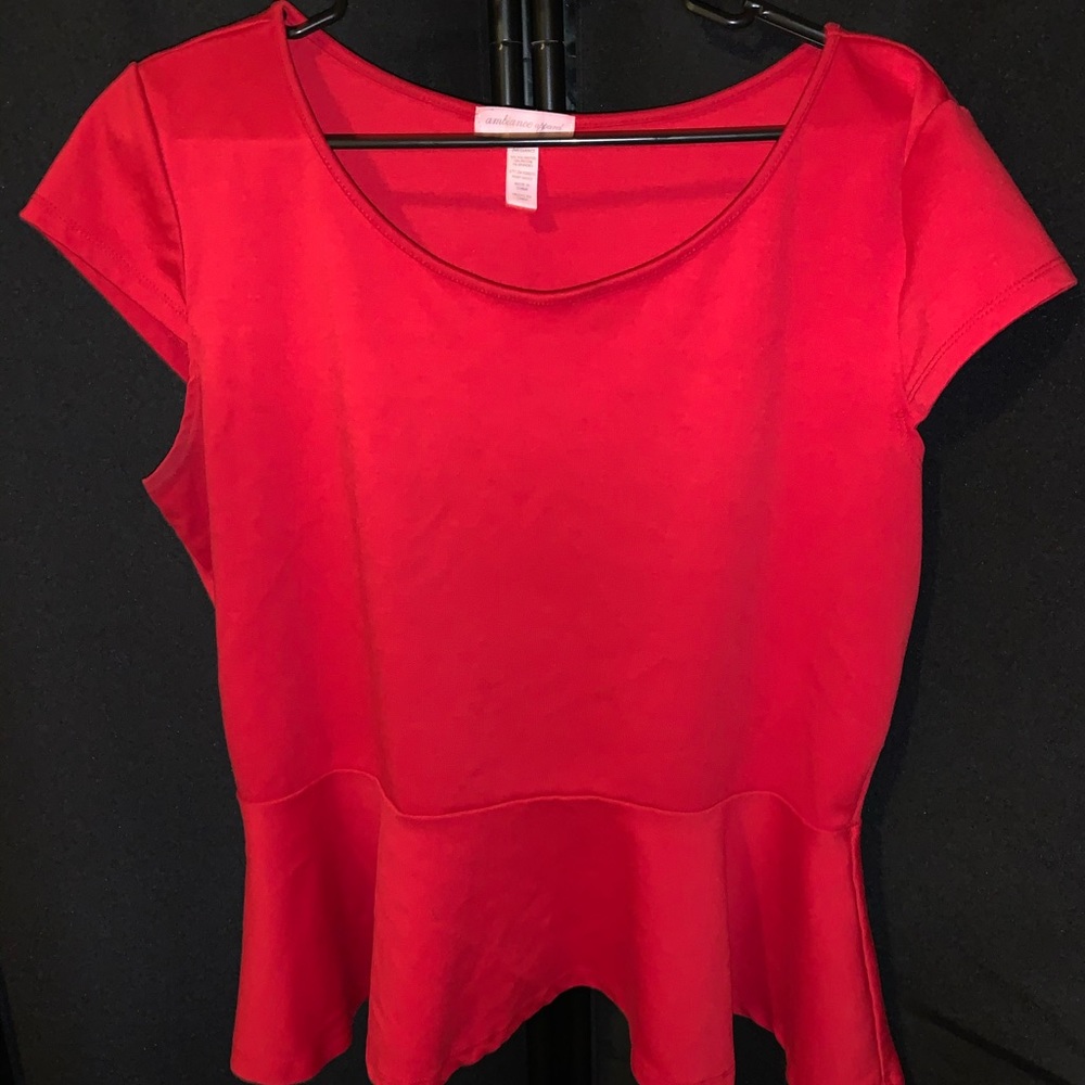Red Peplum Top